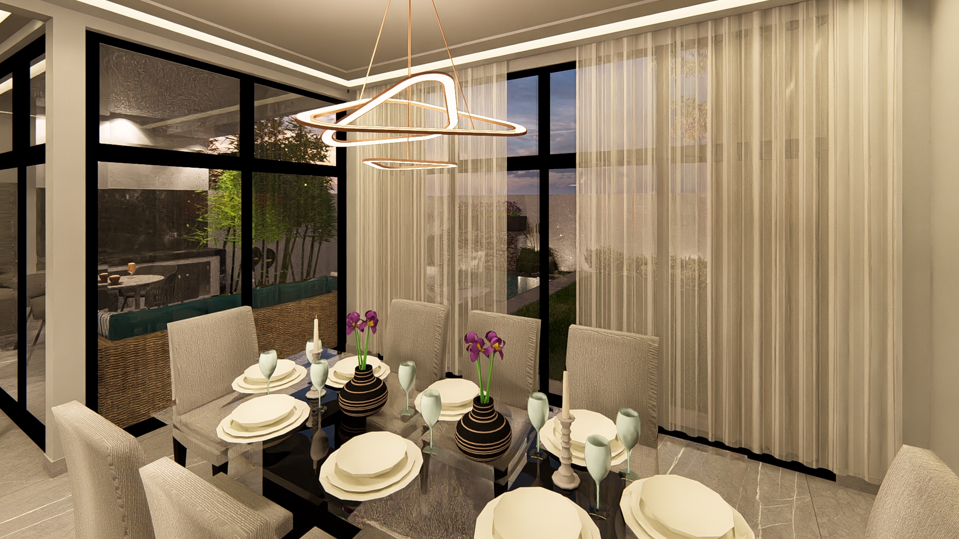 Living room residencia Aysso Nuevo León